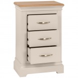 Cobble Painted 3 Drawer Bedside 